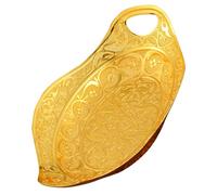 AUTSUPPL Vassoio in Metallo con Doppie Maniglie Antiscivolo Piatto Vintage per Frutta e Snack da Contenitore Versatile per Dolci e Biscotti Design Compatto e Ufficio