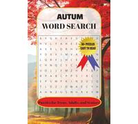 Autum Word Search Puzzle Book: Easy to Read Featuring Fall, Harvest Season, Golden Leaves, and More | 6×9 Inches, 110 Pages | Over 50 Puzzles | ... Vacations, Holidays, and Relaxing Free Time