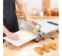 AUTUMFLATGAO Sfogliatrice Pieghevole con Tavola per Sfoglia, Acciaio Inossidabile, Spessore Regolabile da 2-25mm, Dough Sheet Machine Manuale Croissant, Pizza, Crosta di Torta E Pasta Sfoglia m300