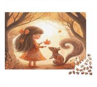 Autumn Alberi Bambina, scoiattolo 1000pcs (75x50cm) Puzzle Adatto Per Adulti E Folla Dai 14 Anni in Su