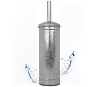 Autumn Alley Set scopino per WC zincato con supporto | Aggiungi questo affascinante accessorio da bagno in fattoria al tuo bagno di campagna