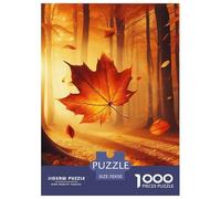Autumn And Heart - Shaped Leaves Puzzle Impossibili 1000Pcs Decorazione Per La Casa. Giochi Rilassamento E Intelligence Per Adulti E Bambini Da 12 Anni 70x50cm/1000pcs