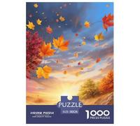 Autumn And Heart - Shaped Leaves Puzzle Impossible 1000 Pezzi Decorazione Per La Casa. Giochi Rilassamento E Intelligence Per Adulti E Bambini Da 12 Anni 38x26cm/1000pcs