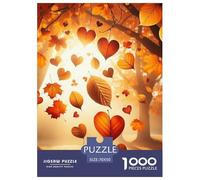 Autumn And Heart - Shaped Leaves Puzzle Impossible 1000 Pezzi Decorazione Per La Casa. Rilassamento E Intelligence Per Adulti E Bambini Da 12 Anni 70x50cm/1000pcs