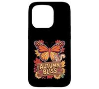 Autumn Bliss Farfalla Foglie Scoiattolo Custodia per iPhone 15 Pro