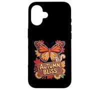 Autumn Bliss Farfalla Foglie Scoiattolo Custodia per iPhone 16