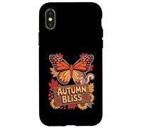 Autumn Bliss Farfalla Foglie Scoiattolo Custodia per iPhone X/XS