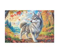 Autumn Bloom Husky Puzzle 1000 Pezzi Multicolore Paesaggi Classici Rompicapo Sfida Difficile Impossibile Giochi Da Tavolo Familiare Regalo Natale 1000 PCS
