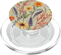 Autumn Botanical Garden in Bloom with Lavender and Daisies PopSockets PopGrip per MagSafe