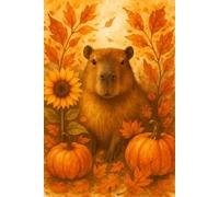 Autumn Capybara Journal - Cozy Animal Notebook for Daily Writing and Notes 6x9 inch