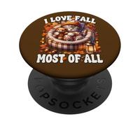 Autumn Cat Graphic For Kitten Mom I Love Fall Most Of All PopSockets PopGrip Adesivo