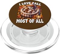 Autumn Cat Graphic For Kitten Mom I Love Fall Most Of All PopSockets PopGrip per MagSafe