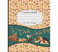 Autumn Composition Notebook: Cozy Fall Critters Notebook for all Ages | 110 pages, 7.5 x 9.25"