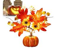 Autumn Decoration Pumpkin Tree Lights | Lighted Artificial Pumpkins | Battery Powered For Harvest Halloween Thanksgiving Wedding Home Kitchen Office Dining Room Party Living Room