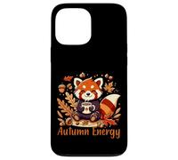 Autumn Energy Red Panda Coffee Fall Design Custodia per iPhone 13 Pro Max