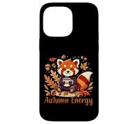 Autumn Energy Red Panda Coffee Fall Design Custodia per iPhone 14 Pro Max