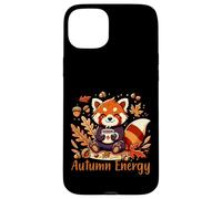 Autumn Energy Red Panda Coffee Fall Design Custodia per iPhone 15 Plus
