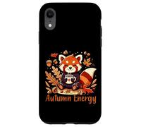Autumn Energy Red Panda Coffee Fall Design Custodia per iPhone XR