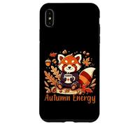 Autumn Energy Red Panda Coffee Fall Design Custodia per iPhone XS Max