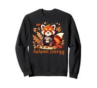 Autumn Energy Red Panda Coffee Fall Design Felpa