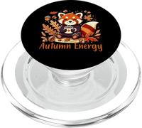 Autumn Energy Red Panda Coffee Fall Design PopSockets PopGrip per MagSafe