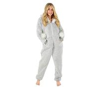 Autumn Faith Tutto in uno Set di Pigiama, Sherpa Grigio, XL Abbigliamento da Notte da Donna