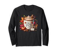 Autumn Fall Coffee Graphic for Women Pumpkin Spice Coffee Maglia a Manica