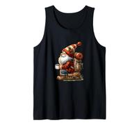 Autumn Fall GNOME Love Camping Coffee And Mountain Hiking Canotta