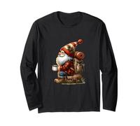 Autumn Fall GNOME Love Camping Coffee And Mountain Hiking Maglia a Manica