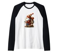 Autumn Fall GNOME Love Camping Coffee And Mountain Hiking Maglia con Maniche Raglan