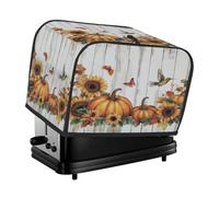Autumn Farm Girasole Zucca Su Legno Tostapane Copertura 4 Fette di Copertura antipolvere per Macchina del Pane, Piccolo Elettrodomestico da Cucina