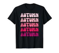 Autumn First Name Minimalist Design Maglietta con Stampa Grafica Economica, Uomo, Nero, S
