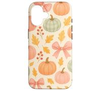 Autumn Flower Fall Pumpkin Bow Girl Women Fall Themed Custodia per iPhone 16