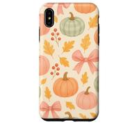 Autumn Flower Fall Pumpkin Bow Girl Women Fall Themed Custodia per iPhone XS Max
