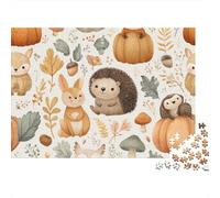 Autumn Forest Animals Pattern-1 Jigsaw Puzzle Impossible 1000Pcs Decorazione Per La Casa. Rilassamento E Intelligence Per Adulti E Bambini Da 12 Anni 52x38cm/1000pcs
