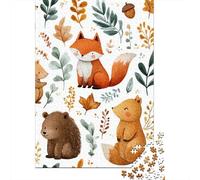 Autumn Forest Animals Pattern-2 Jigsaw Puzzle Impossibili 1000 Pezzi Decorazione Per La Casa. Rilassamento E Intelligence Per Adulti E Ragazzi Da 14 Anni 38x26cm/1000pcs