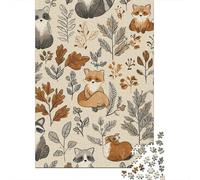Autumn Forest Animals Pattern-5 Jigsaw Puzzle Impossibili 1000Pcs Decorazione Per La Casa. Rilassamento E Intelligence Per Adulti E Bambini Da 12 Anni 70x50cm/1000pcs