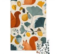 Autumn Forest Animals Pattern Puzzle Impossibili 1000Pcs Decorazione Per La Casa. Rilassamento E Intelligence Per Adulti E Ragazzi Da 14 Anni 38x26cm/1000pcs