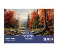 Autumn Forest Stream Durable Interlocking Pieces Fun Hobby for Spare Time, Evenings, Weekends And Holiday Breaks 38x26cm/1000pcs