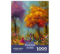 Autumn Forest Tea Party Jigsaw Puzzle Impossible 1000Pcs Interesting Decorazione Per La Casa. Rilassamento E Intelligence Per Adulti E Ragazzi Da 14 Anni 38x26cm/1000pcs