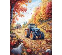 Autumn Forest Tractor Landscape Puzzle 1000 Pezzi Per Bambini Ragazzi Animals And Plants Cartone Di Alta Qualità Atossico Attività Educativa Per Tempo Libero Scolastico Con Confezione Regalo 1000 PCS