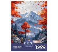 Autumn Forests And Snow Capped Mountains Jigsaw Puzzle Impossibili 1000Pcs Interesting Decorazione Per La Casa. Giochi Rilassamento E Intelligence Per Adulti E Ragazzi Da 14 Anni 70x50cm/1000pcs