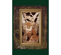 Autumn Fox notebook, journal, diary, lined blank book.
