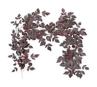 Autumn Garland 2Pcs 5.9ft Dark Plum Halloween Decor Fall Garland Fake Leave
