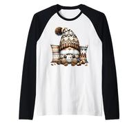 Autumn GNOME for Cold Sweater Weather with Hot Cocoa Mug Maglia con Maniche Raglan