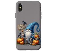 Autumn Gnome With Pumpkin Patch Sign And Crows Fall Vibes Custodia per iPhone X/XS