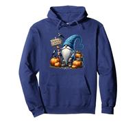 Autumn GNOME with Pumpkin Patch Sign And Crows Fall Vibes Felpa con Cappuccio