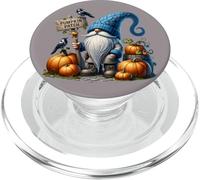Autumn Gnome With Pumpkin Patch Sign And Crows Fall Vibes PopSockets PopGrip per MagSafe