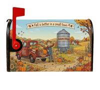 Autumn Harvest - Coperture magnetiche per cassetta postale con | tema raccolto, copertura per cassetta postale, stile fattoria, camion rustico, paesaggio di campagna