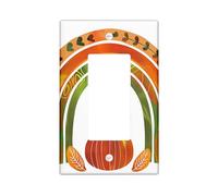 Autumn Harvest - Piastre di protezione per interruttore di luce, zucca autunnale e foglie per accenti da parete, piastre da parete in termoplastica